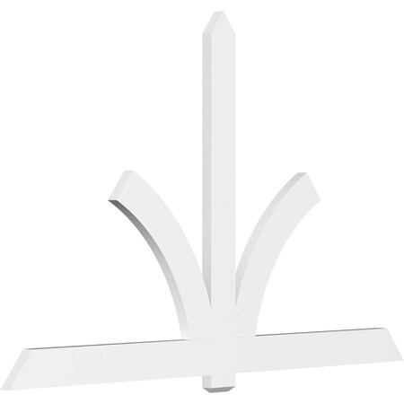 Ekena Millwork Redmond Architectural Grade PVC Gable Bracket, 96"W x 60"H x 2"D x 6"F, 15/12 Pitch GBP096X60X0206RED00